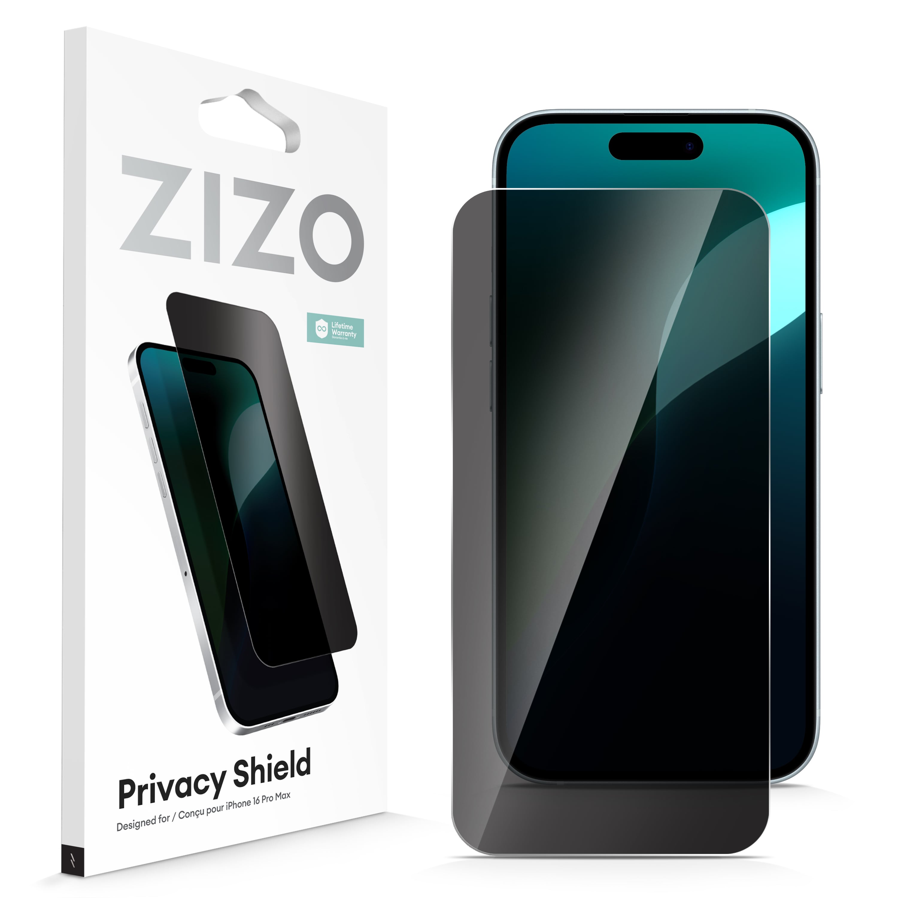 Picture of ZIZO PRIVACY Tempered Glass Screen Protector for iPhone 16 Pro Max - Privacy