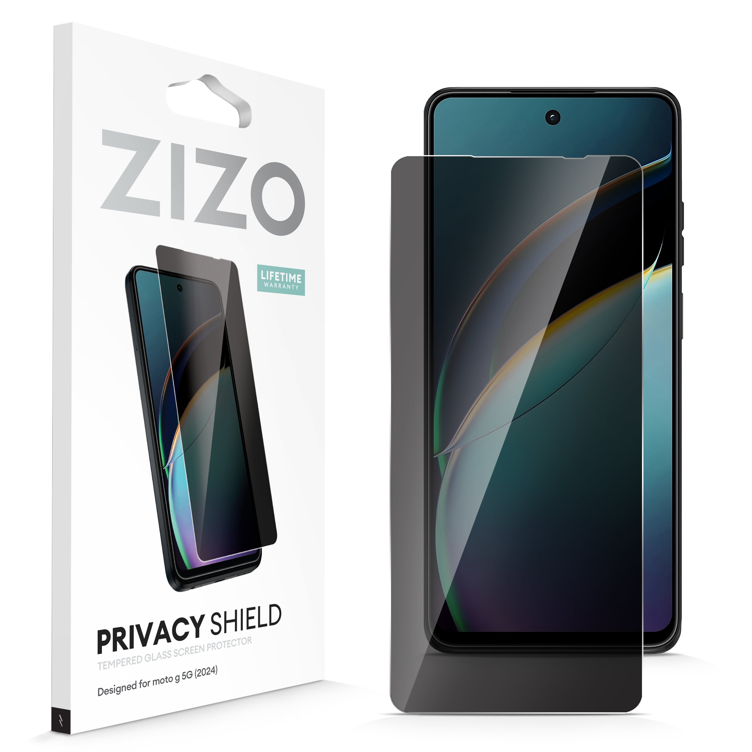 Picture of ZIZO PRIVACY Tempered Glass Screen Protector for moto g 5G (2024) - Privacy