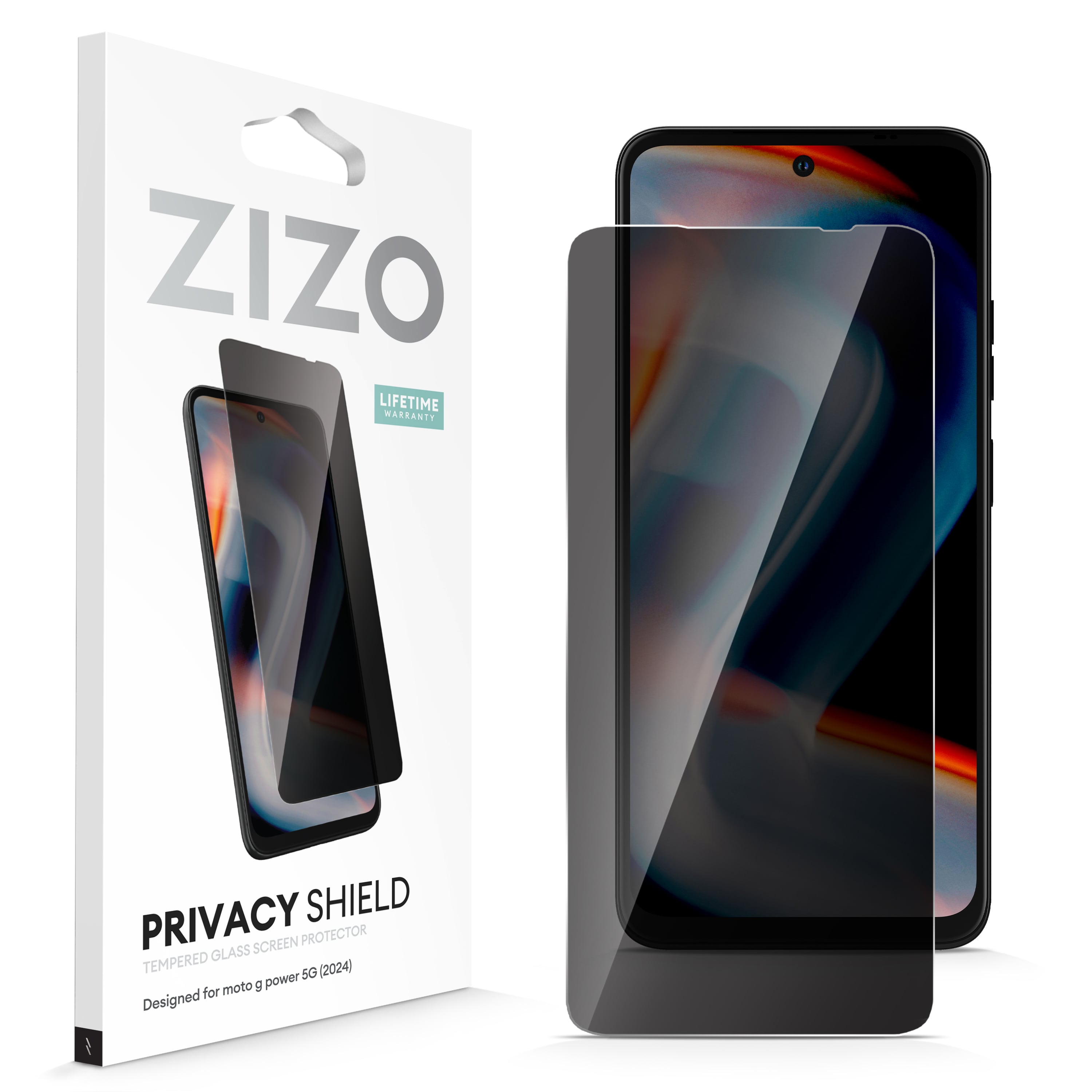 Picture of ZIZO PRIVACY Tempered Glass Screen Protector for moto g power 5G (2024) - Privacy