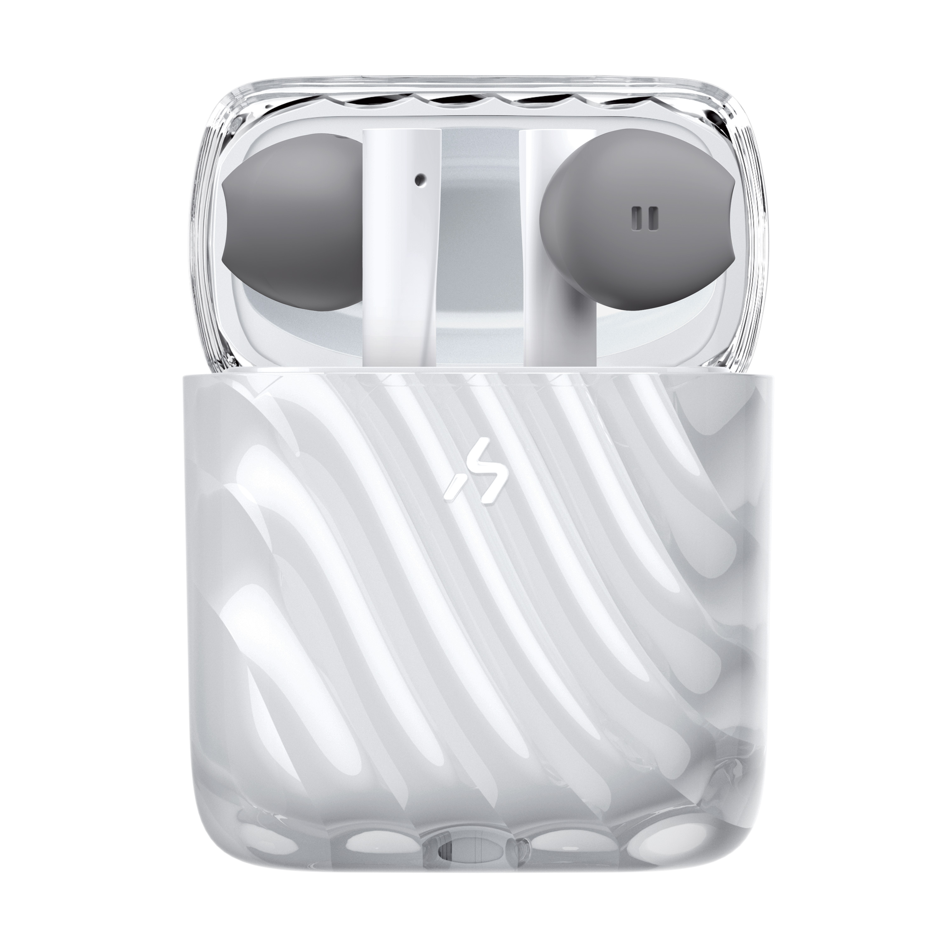 Picture of ZIZO Halos Crystal Clear Wireless Earbuds - Glacier White