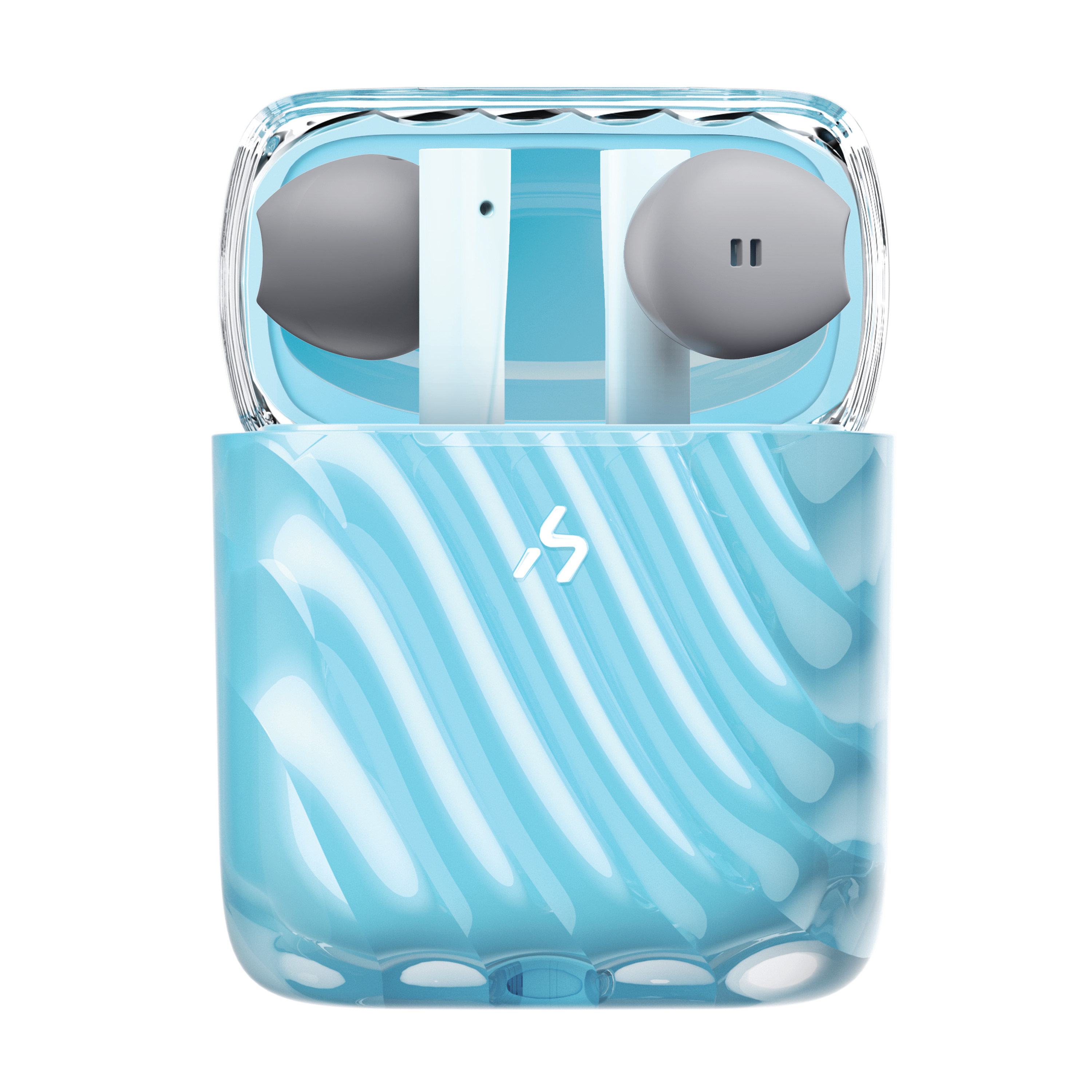 Picture of ZIZO Halos Crystal Clear Wireless Earbuds - Ice Blue