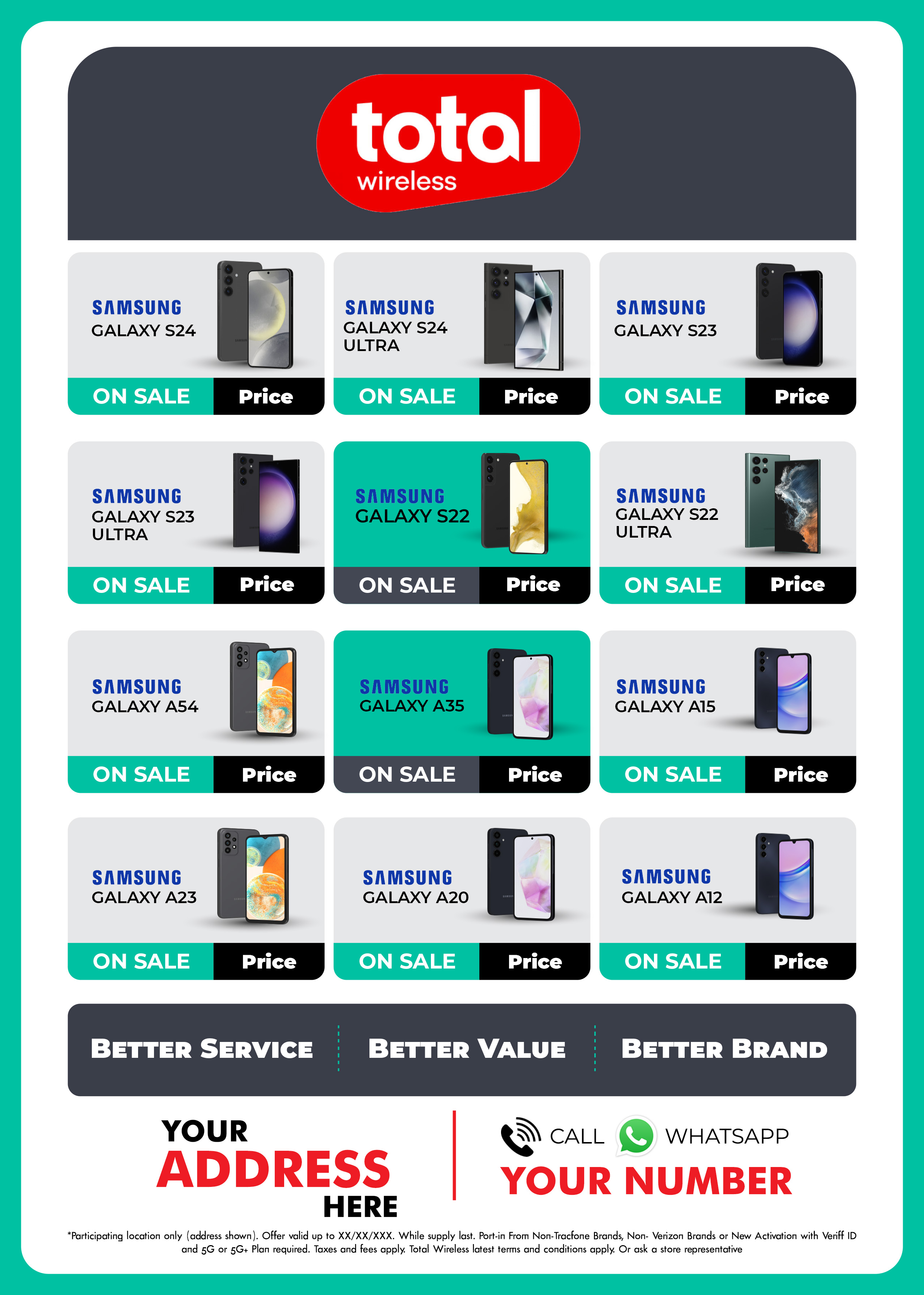 Picture of MyTotalBrand’s New Custom Flyer for Total Wireless Samsung Phones!