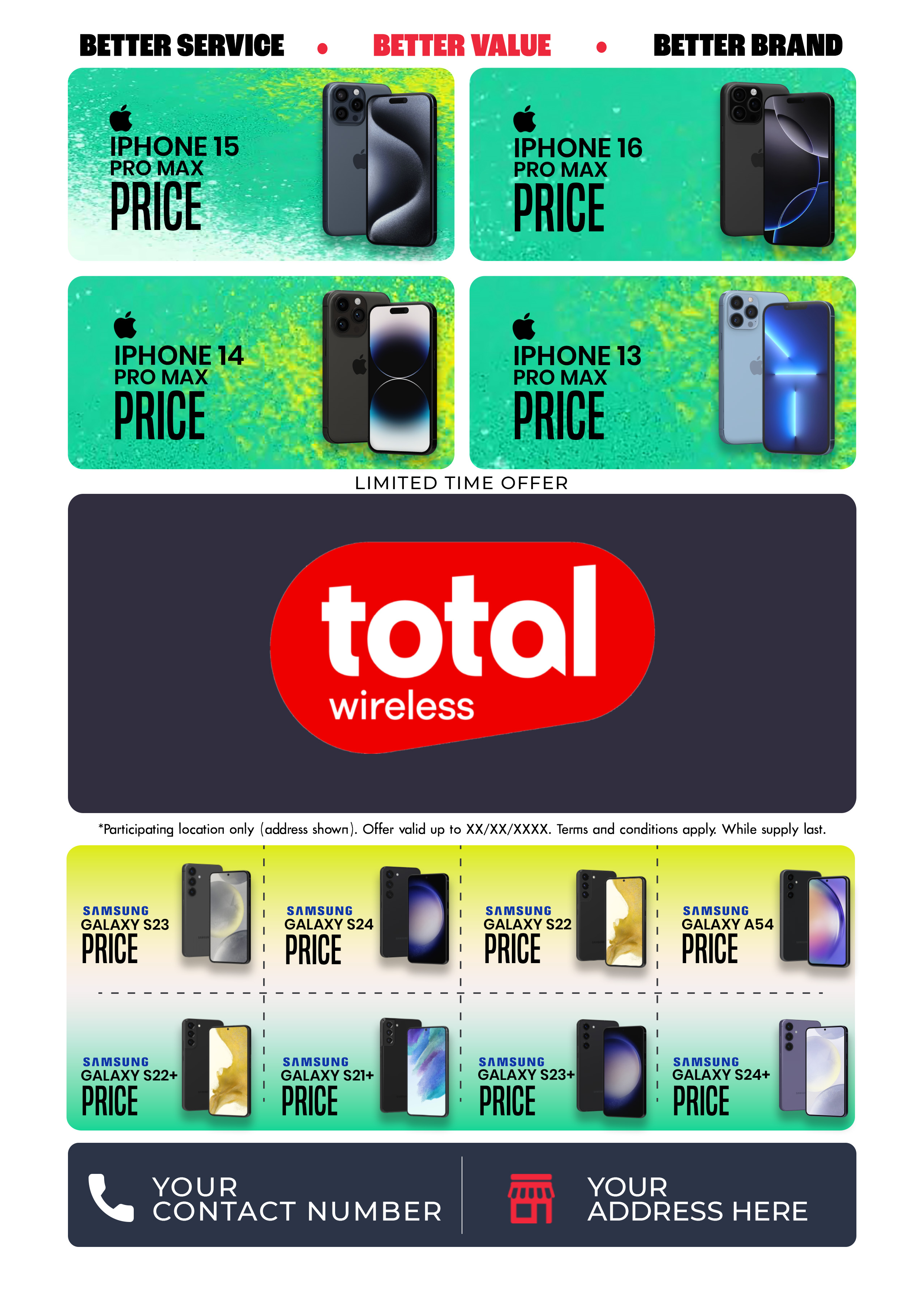 Picture of MyTotalBrand’s New Custom Flyer for Total Wireless Multi Phones!