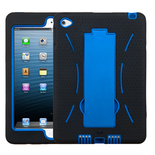 Picture of Asmyna Symbiosis Stand Protector Cover for Apple iPad mini 4 (A1538,A1550) / iPad mini (2019) - Dark Blue / Black