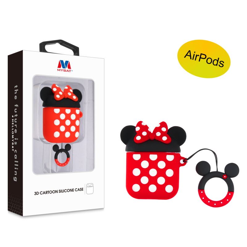 Picture of MyBat 3D Cartoon Silicone Case for Apple AirPods with Wireless Charging Case - Minnie