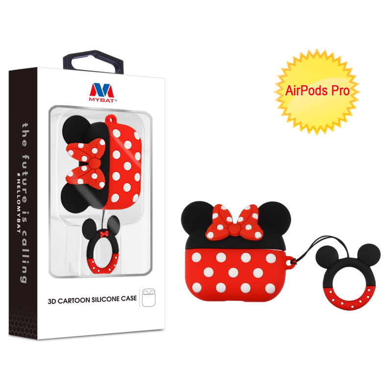 Picture of MyBat 3D Cartoon Silicone Case for Apple AirPods Pro with Wireless Charging Case / AirPods with Wireless Charging Case - Minnie