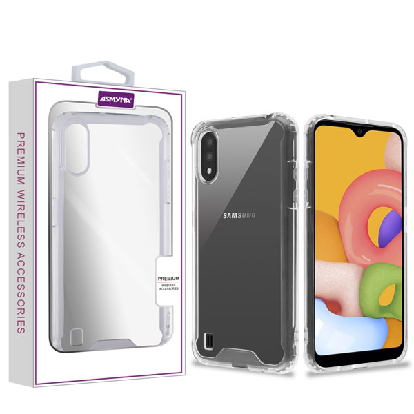 Picture of Asmyna Sturdy Gummy Cover for Samsung Galaxy A01 - Highly Transparent Clear / Transparent Clear