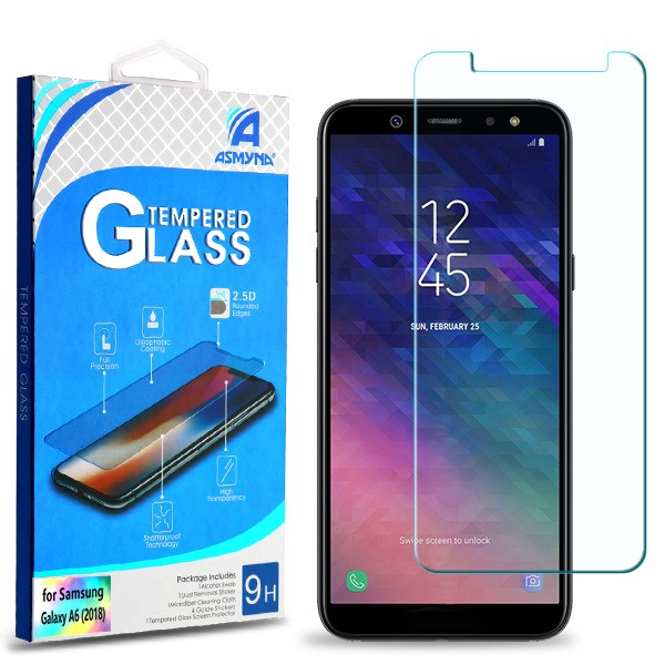 Picture of Asmyna Tempered Glass Screen Protector (2.5D) for Samsung Galaxy A6 (2018) - Clear