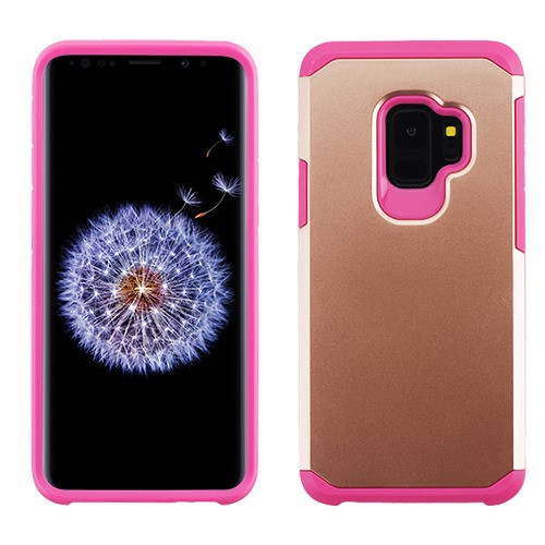 Picture of Asmyna Astronoot Protector Cover for Samsung Galaxy S9 - Rose Gold / Hot Pink