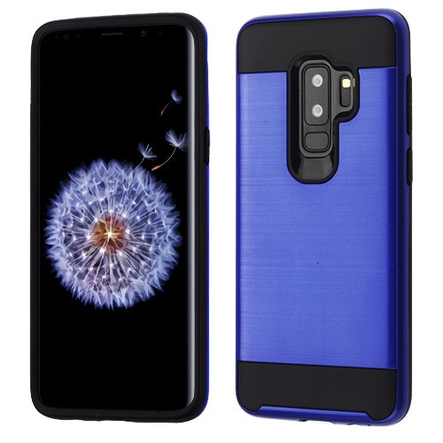 Picture of Asmyna Brushed Hybrid Protector Cover for Samsung Galaxy S9 Plus - Dark Blue / Black