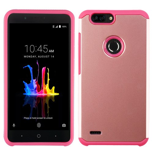 Picture of Asmyna Astronoot Protector Cover for Zte Sequoia / Z982 (Blade Z Max) - Rose Gold / Hot Pink