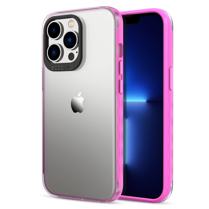 Picture of EcoBlvd Laguna Collection Case for Apple iPhone 13 Pro Max (6.7) / 12 Pro Max (6.7) - Wildflower Pink (100% Compostable & Plant-Based)