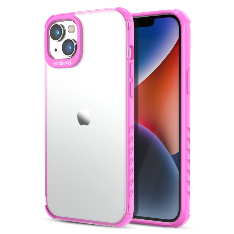 Picture of EcoBlvd Laguna Collection Case for Apple iPhone 13 (6.1) / 14 (6.1) - Wildflower Pink (100% Compostable & Plant-Based)