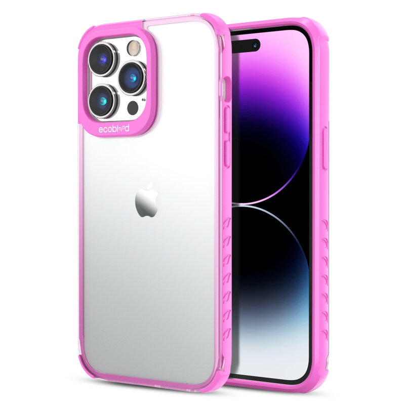 Picture of EcoBlvd Laguna Collection Case for Apple iPhone 14 Pro (6.1) - Wildflower Pink (100% Compostable & Plant-Based)