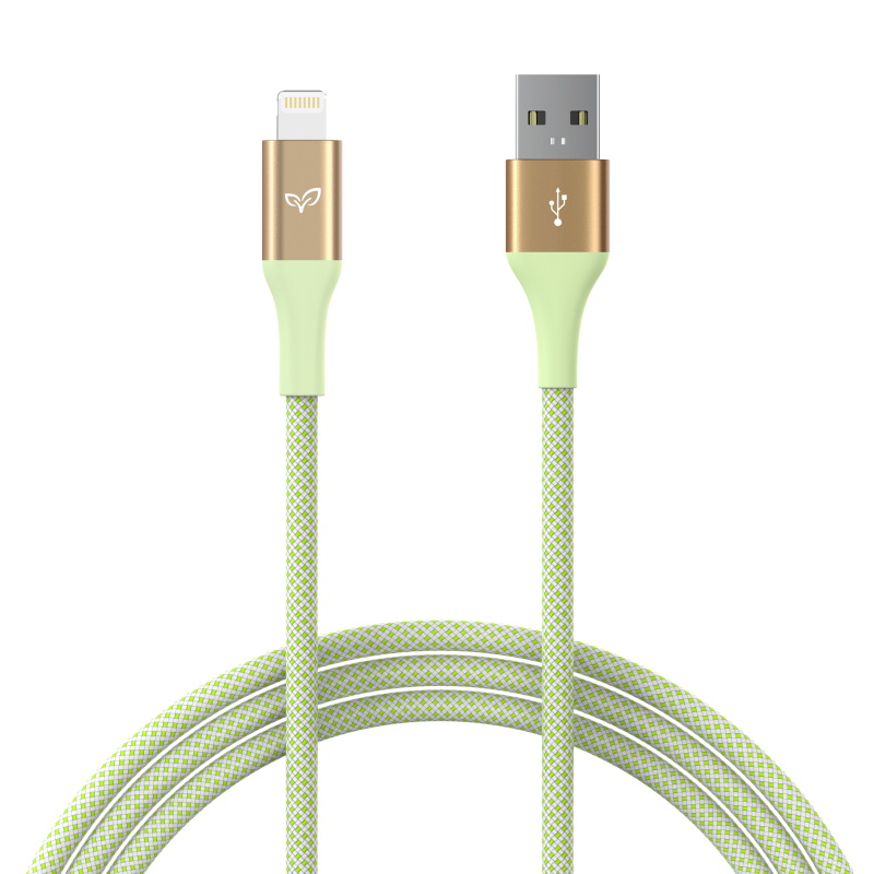 Picture of EcoBlvd LifeVine Mfi USB-A to Lightning Cable (L=6 FT) - Green