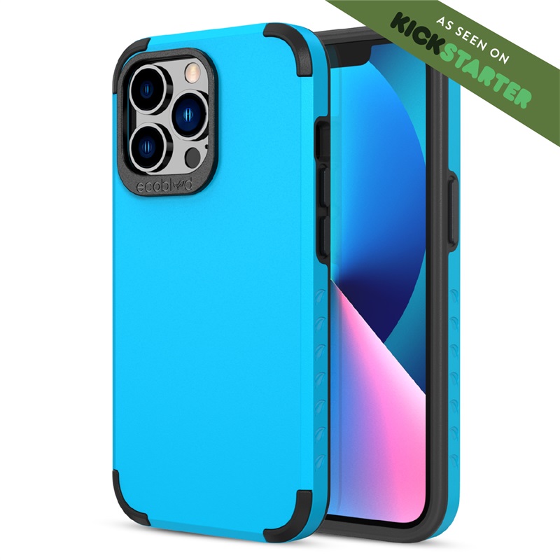 Picture of EcoBlvd Mojave Collection Case for Apple iPhone 13 Pro - Cascade Blue (100% Compostable & Plant-Based)