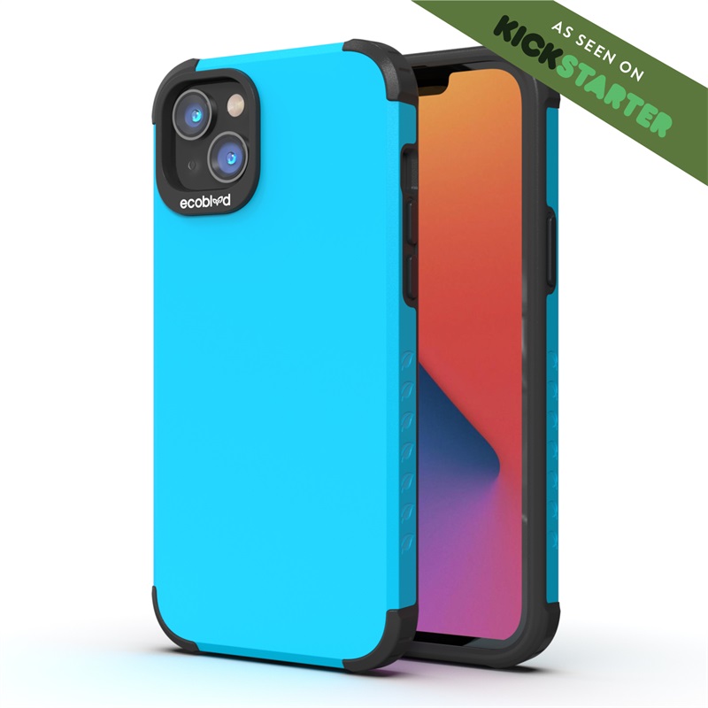 Picture of EcoBlvd Mojave Collection Case for Apple iPhone 14 (6.1) / 13 (6.1) - Cascade Blue (100% Compostable & Plant-Based)