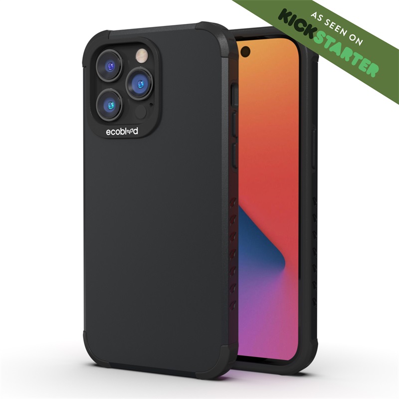 Picture of EcoBlvd Mojave Collection Case for Apple iPhone 14 Pro - Midnight Black (100% Compostable & Plant-Based)