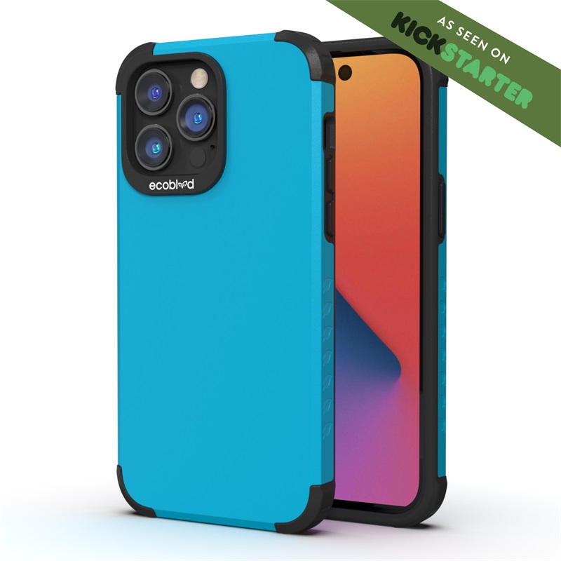 Picture of EcoBlvd Mojave Collection Case for Apple iPhone 14 Pro - Cascade Blue (100% Compostable & Plant-Based)