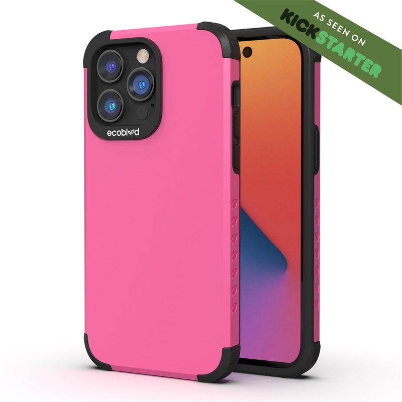 Picture of EcoBlvd Mojave Collection Case for Apple iPhone 14 Pro - Wildflower Pink (100% Compostable & Plant-Based)