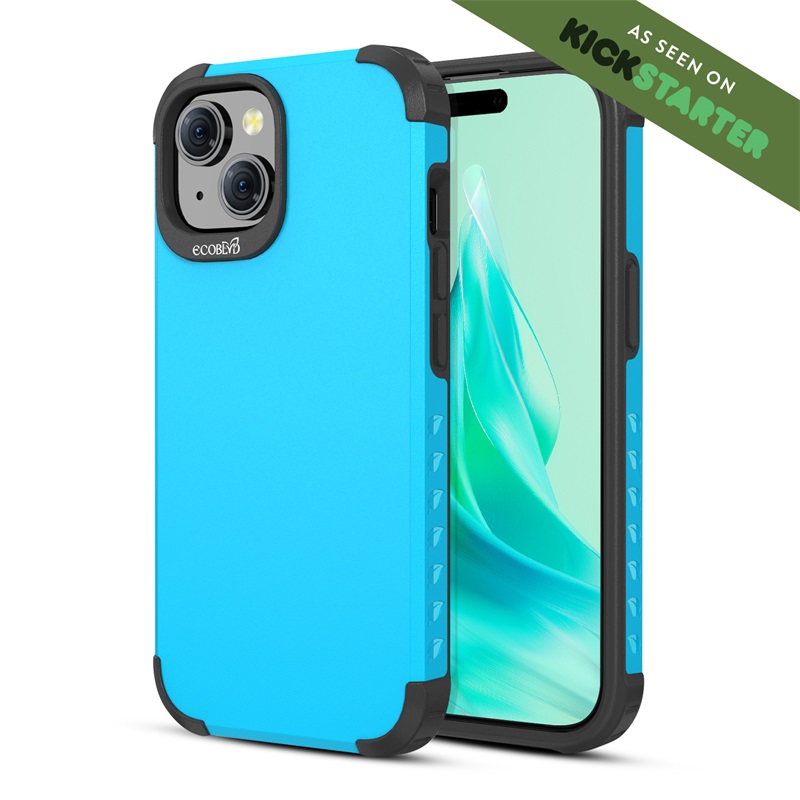 Picture of EcoBlvd MojaveCollectionCase for Apple iPhone 15 (6.1) -Cascade Blue (100% Compostable & Plant-Based)