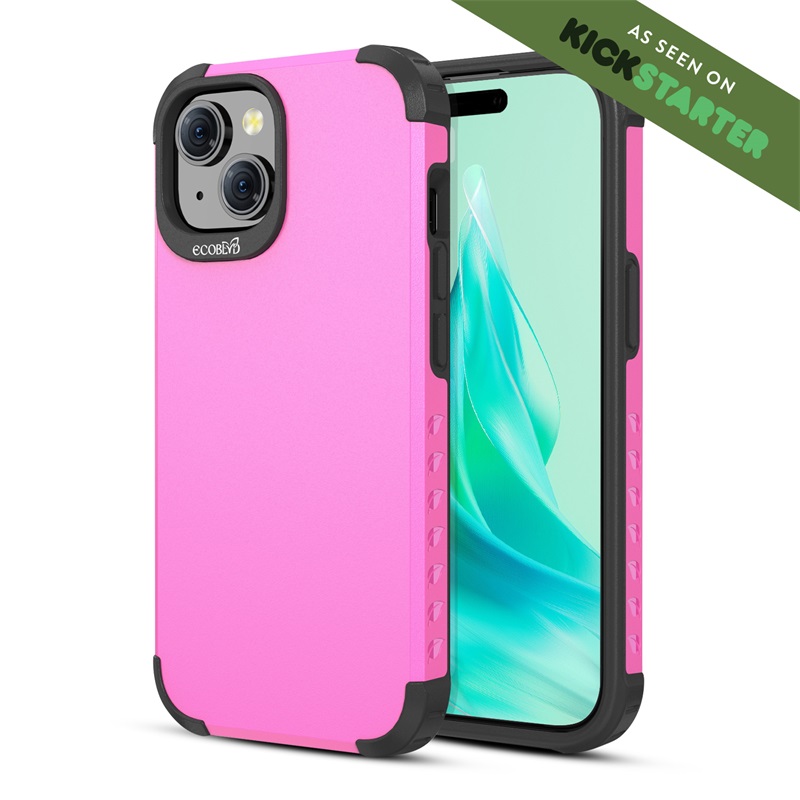 Picture of EcoBlvd MojaveCollectionCase for Apple iPhone 15 (6.1) -Wildflower Pink (100% Compostable & Plant-Based)