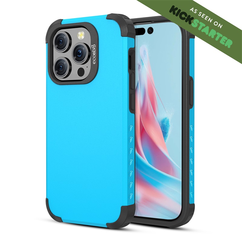 Picture of EcoBlvd MojaveCollectionCase for Apple iPhone 15 Pro (6.1) -Cascade Blue (100% Compostable & Plant-Based)