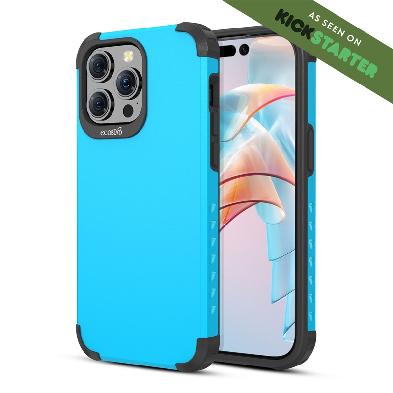 Picture of EcoBlvd MojaveCollectionCase for Apple iPhone 15 Pro Max (6.7) -Cascade Blue (100% Compostable & Plant-Based)