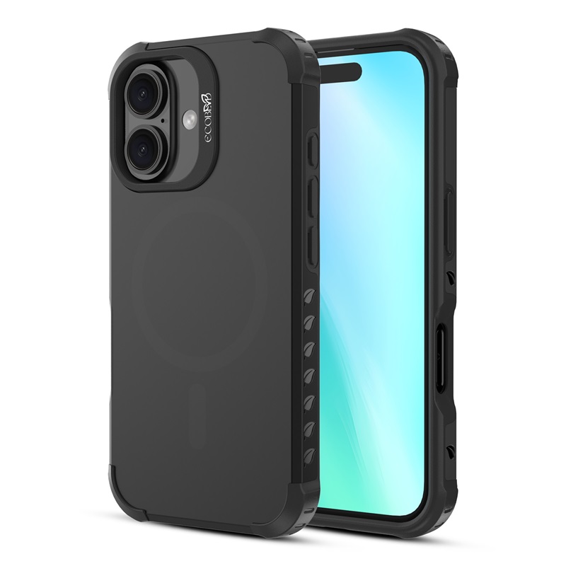 Picture of EcoBlvd Reforge Collection Case for Apple iPhone 16 - Midnight Black (100% Compostable & Plant-Based)