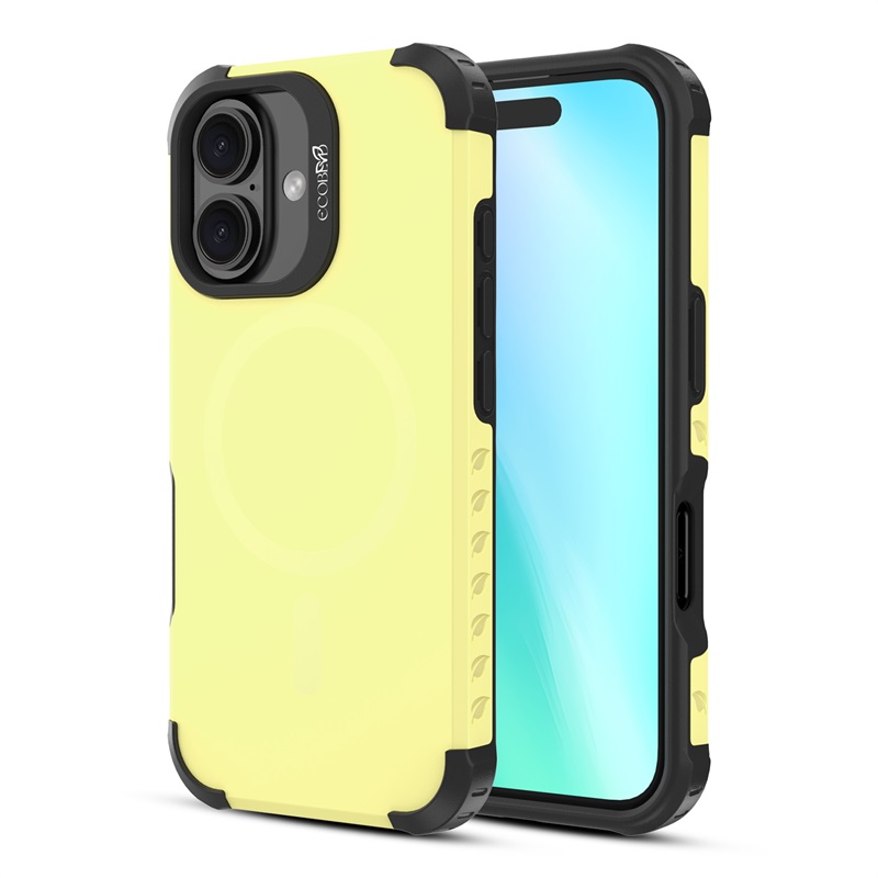 Picture of EcoBlvd Reforge Collection Case for Apple iPhone 16 - Buttercup Yellow (100% Compostable & Plant-Based)