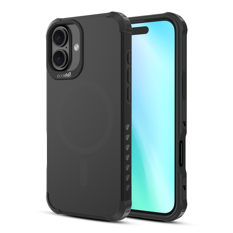 Picture of EcoBlvd Reforge Collection Case for Apple iPhone 16 Plus - Midnight Black (100% Compostable & Plant-Based)