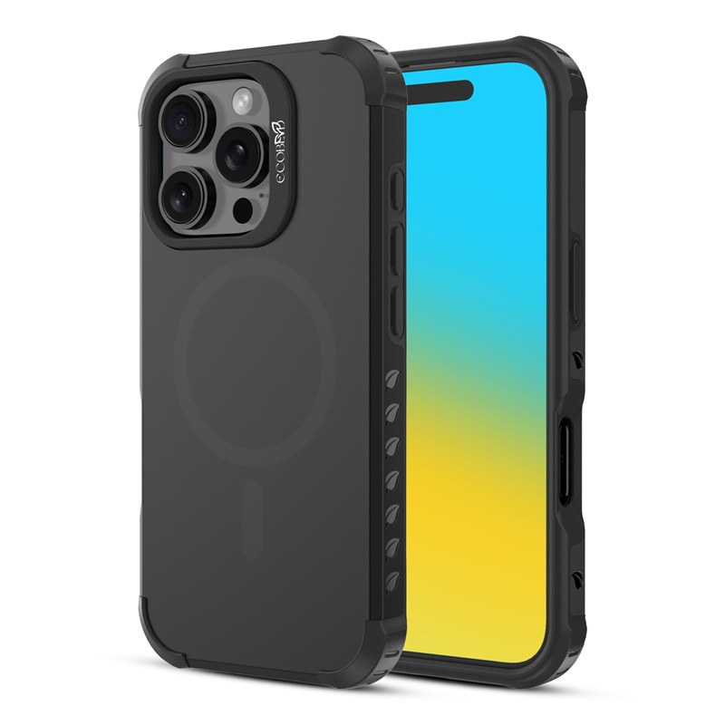 Picture of EcoBlvd Reforge Collection Case for Apple iPhone 16 Pro - Midnight Black (100% Compostable & Plant-Based)