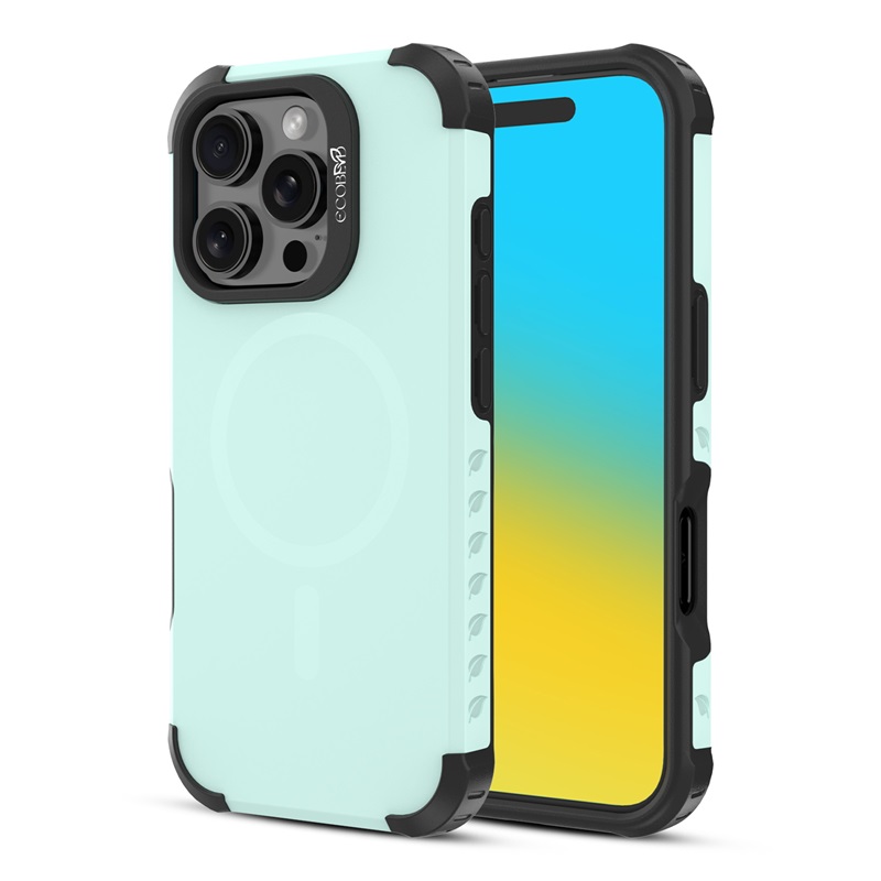 Picture of EcoBlvd Reforge Collection Case for Apple iPhone 16 Pro - Seafoam Green (100% Compostable & Plant-Based)