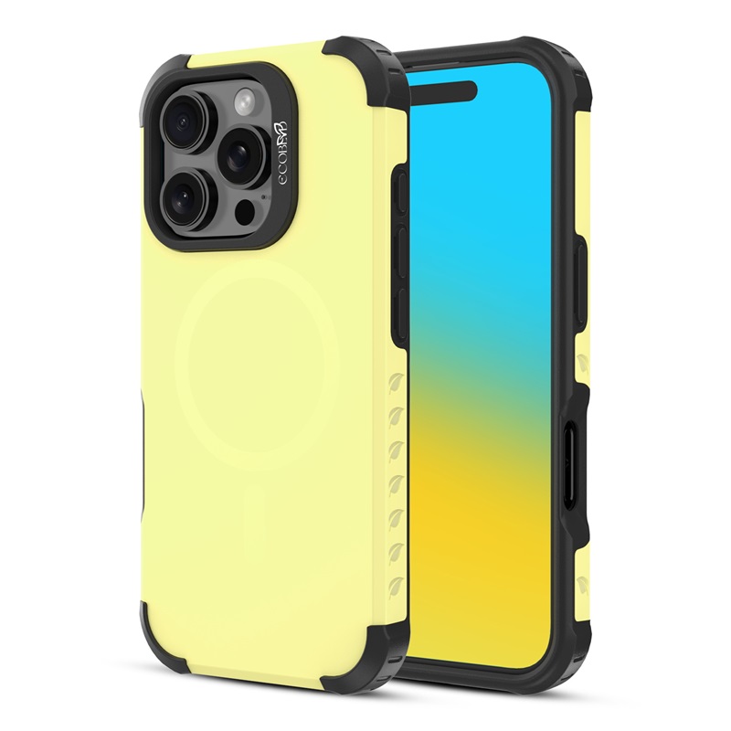 Picture of EcoBlvd Reforge Collection Case for Apple iPhone 16 Pro - Buttercup Yellow (100% Compostable & Plant-Based)