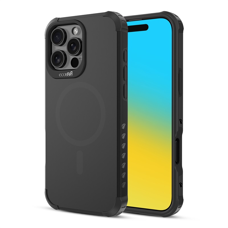 Picture of EcoBlvd Reforge Collection Case for Apple iPhone 16 Pro Max - Midnight Black (100% Compostable & Plant-Based)