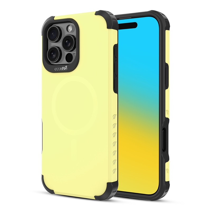 Picture of EcoBlvd Reforge Collection Case for Apple iPhone 16 Pro Max - Buttercup Yellow (100% Compostable & Plant-Based)