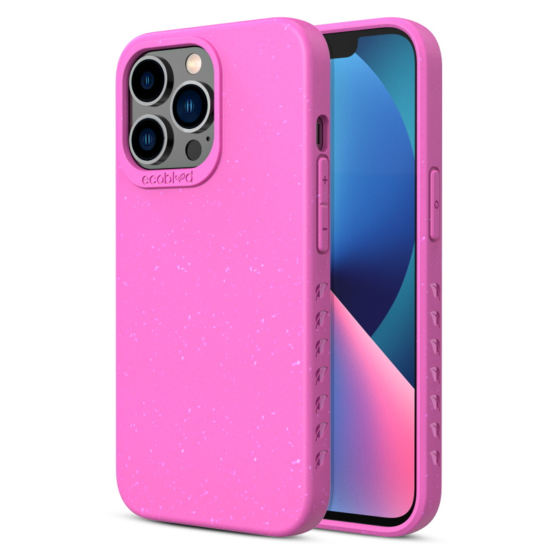 Picture of EcoBlvd Sequoia Collection Case for Apple iPhone 13 Pro Max (6.7) / 12 Pro Max (6.7) - Wildflower Pink (100% Compostable & Plant-Based)