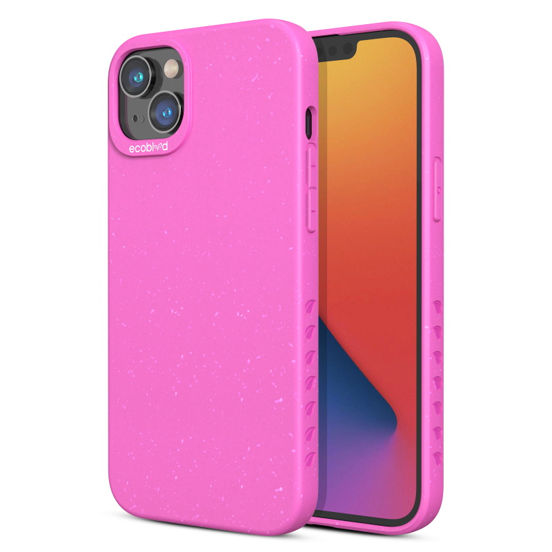 Picture of EcoBlvd Sequoia Collection Case for Apple iPhone 14 (6.1) / 13 (6.1) - Wildflower Pink (100% Compostable & Plant-Based)