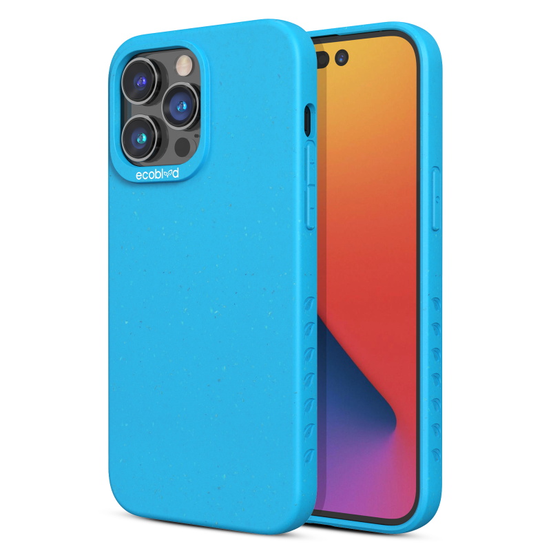 Picture of EcoBlvd Sequoia Collection Case for Apple iPhone 14 Pro (6.1) - Cascade Blue (100% Compostable & Plant-Based)