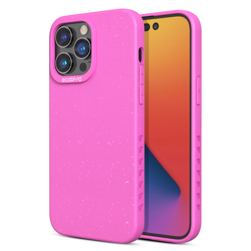 Picture of EcoBlvd Sequoia Collection Case for Apple iPhone 14 Pro (6.1) - Wildflower Pink (100% Compostable & Plant-Based)