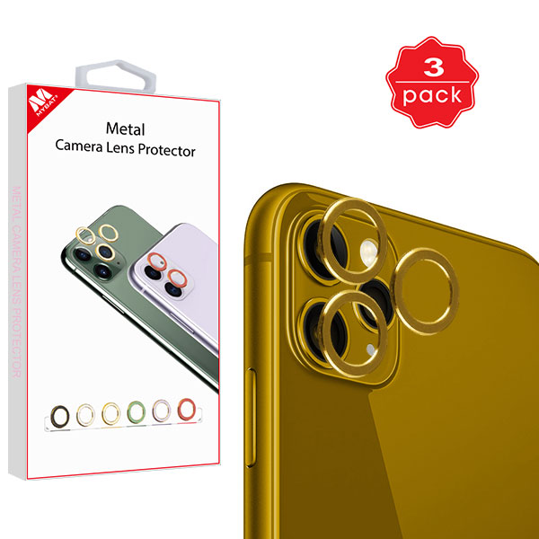 Picture of MyBat Metal Camera Lens Protector (3-pack) for Apple iPhone 11 Pro Max / 11 Pro - Gold