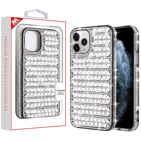 Picture of MyBat Crystals Sparks Case for Apple iPhone 11 Pro - Silver Triangle