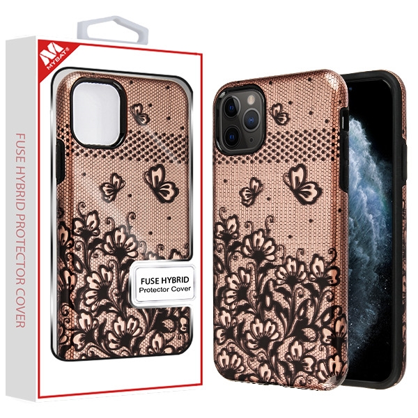 Picture of MyBat Fuse Series Case for Apple iPhone 11 Pro - Black Lace Flowers