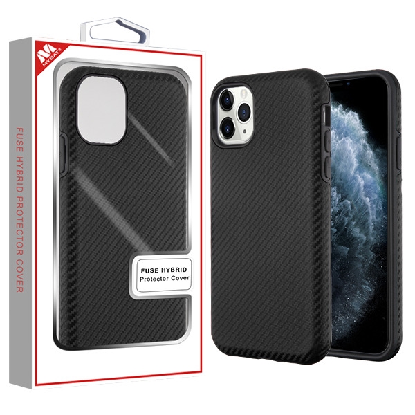 Picture of MyBat Fuse Series Case for Apple iPhone 11 Pro - Black Carbon Fiber