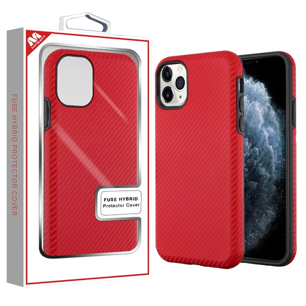 Picture of MyBat Fuse Series Case for Apple iPhone 11 Pro - Red Carbon Fiber