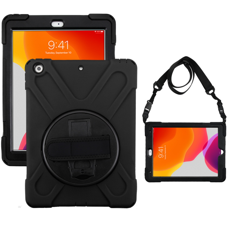 Picture of MyBat TurnTablet Xtra Grip Series - iPad 10.2 (2019) (A2197, A2200, A2198)/iPad 10.2 (2020) / iPad 10.2 (2021) - Black / Black