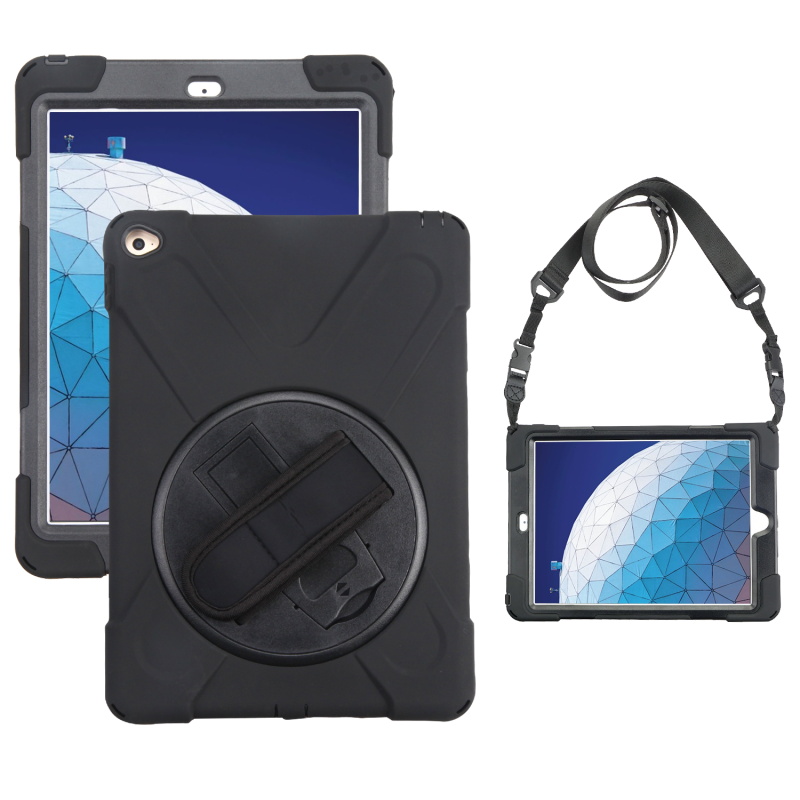 Picture of MyBat TurnTablet Xtra Grip Series - iPad Air 2 (A1566,A1567) - Black / Black