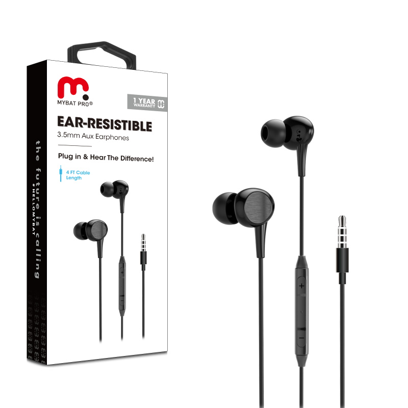 Picture of MyBat Pro 3.5mm Plug Wired Stereo Handsfree - Black