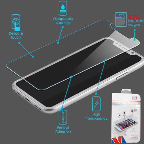 Picture of MyBat Tempered Glass Screen Protector (2.5D) for Apple iPhone XS/X / 11 Pro - Clear