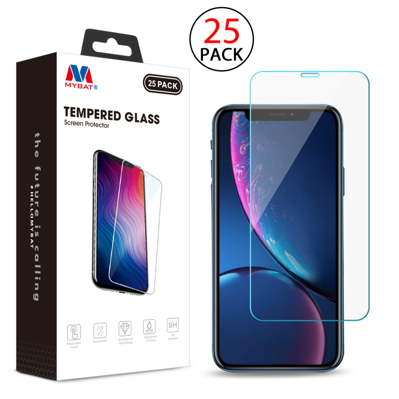 Picture of MyBat Tempered Glass Screen Protector (2.5D)(25-pack) for Apple iPhone XR / 11 - Clear